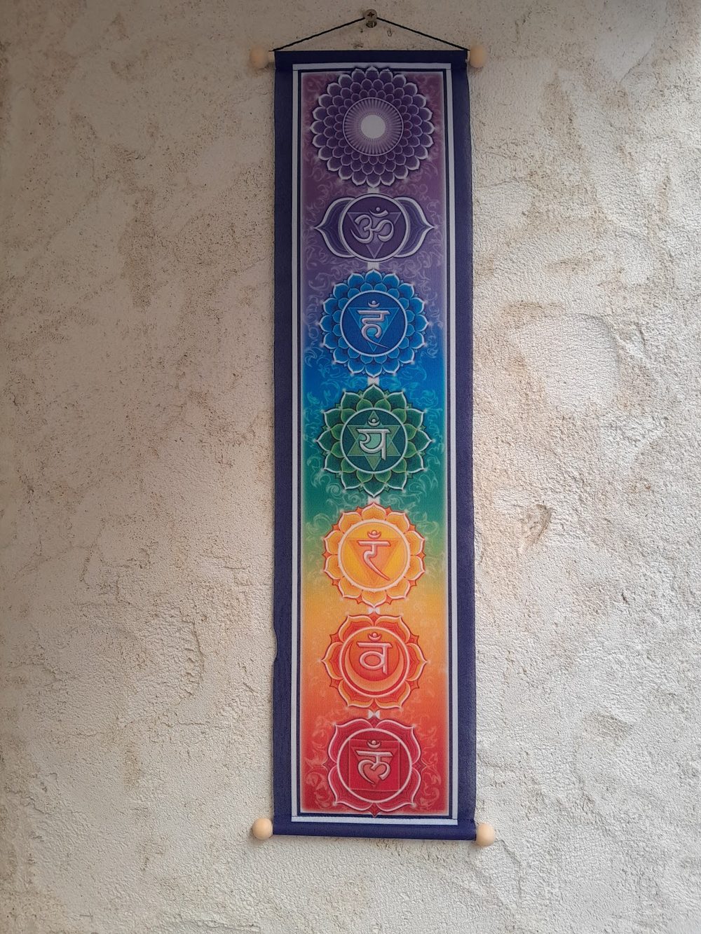Tenture murale des sept chakras